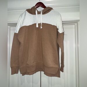 Maurices Mixed Media Hoodie • XL • Colorblock with Quilted Detail